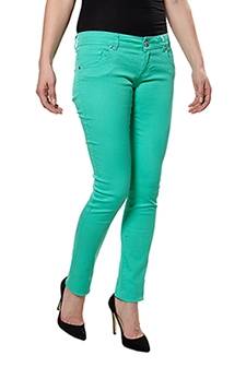 Зеленые женские джинсы